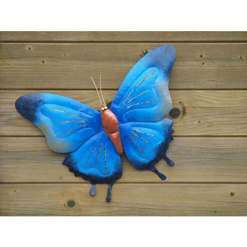 Eliassen Vlinder 45cm metaal blauw Eliassen Vlinder 45cm metaal blauw