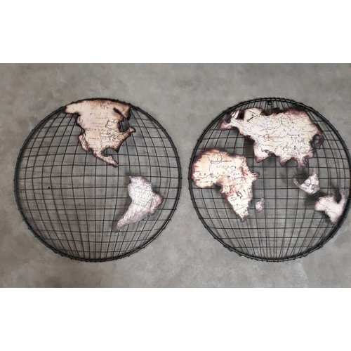 Eliassen Wanddecoratie Globe 2-delig Bol Eliassen Wanddecoratie Globe 2-delig Bol