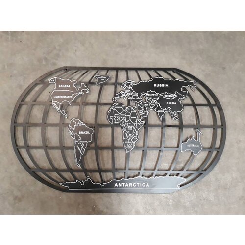 Eliassen Wand decoratie Globe 150x87cm Eliassen Wand decoratie Globe 150x87cm