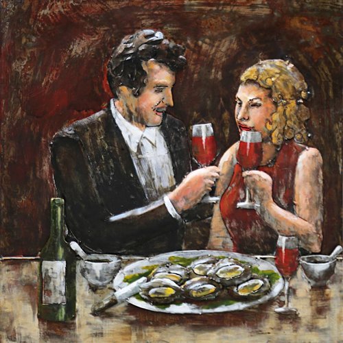 Eliassen Schilderij 3d ijzer 60x60cm Romance Eliassen Schilderij 3d ijzer 60x60cm Romance