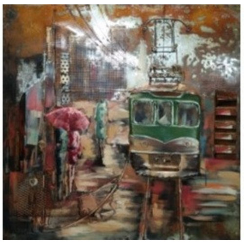 Eliassen Metaal schilderij Chaos 100x100cm Eliassen Metaal schilderij Chaos 100x100cm