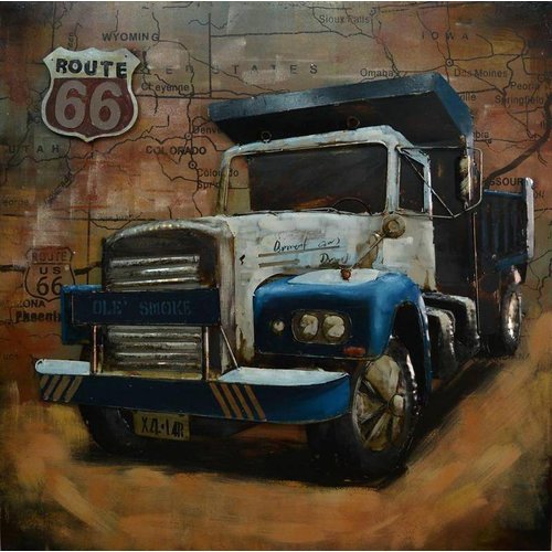 Eliassen 3D schilderij USA truck 100x100cm Eliassen 3D schilderij USA truck 100x100cm