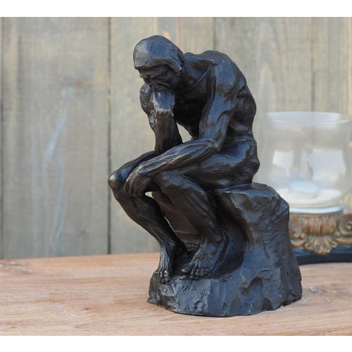 Eliassen Beeld brons denker van rodin 28 cm Eliassen Beeld brons denker van rodin 28 cm