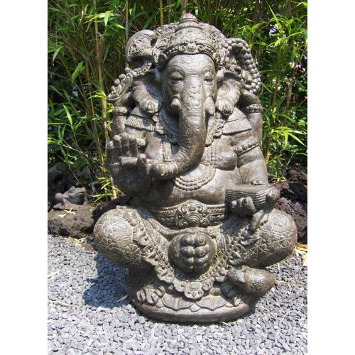 Eliassen Ganesha in lotus zit in 2 maten Eliassen Ganesha in lotus zit in 2 maten