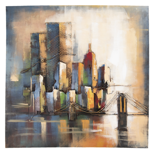 Eliassen 3D schilderij 100x100cm Skyline Eliassen 3D schilderij 100x100cm Skyline