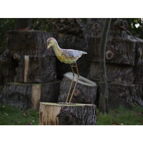 Vogel ijzer Strandloper kop omlaag Vogel ijzer Strandloper kop omlaag