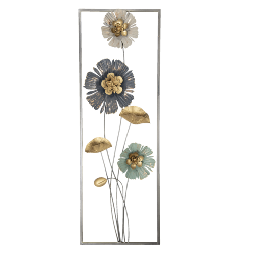 Muurdecoratie 30x90cm Bloemen Muurdecoratie 30x90cm Bloemen