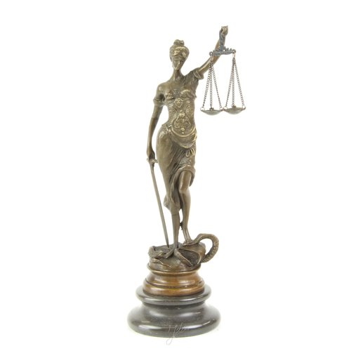 Bronzen beeld Vrouwe Justitia klassiek Bronzen beeld Vrouwe Justitia klassiek