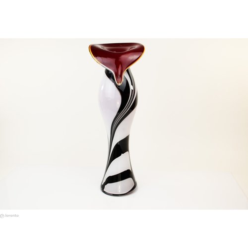 Glazen vaas Zebra met kraag 60cm Glazen vaas Zebra met kraag 60cm