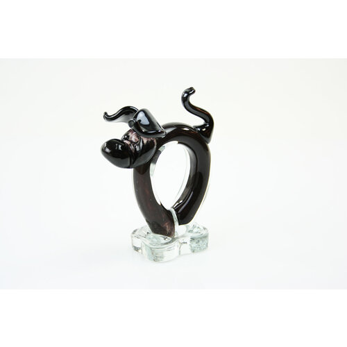 Hond zwart/wit 13cm Hond zwart/wit 13cm