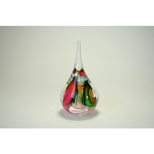 Druppel kristalglas klein rond multi 12cm Druppel kristalglas klein rond multi 12cm