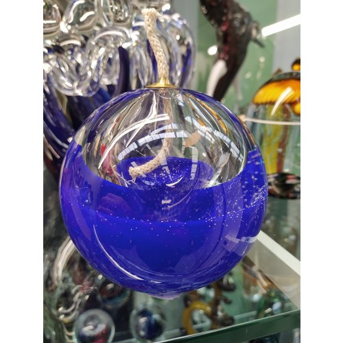 Olielamp glas blauw 10cm Olielamp glas blauw 10cm