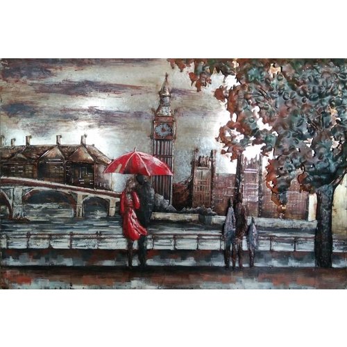 Eliassen 3D schilderij metaal 80x120cm Londen bij Theems Eliassen 3D schilderij metaal 80x120cm Londen bij Theems
