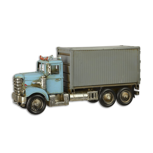 Eliassen Miniatuurmodel blik Containertruck blauw Eliassen Miniatuurmodel blik Containertruck blauw