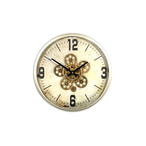 Wandklok rond Gear Zilver 46cm Wandklok rond Gear Zilver 46cm