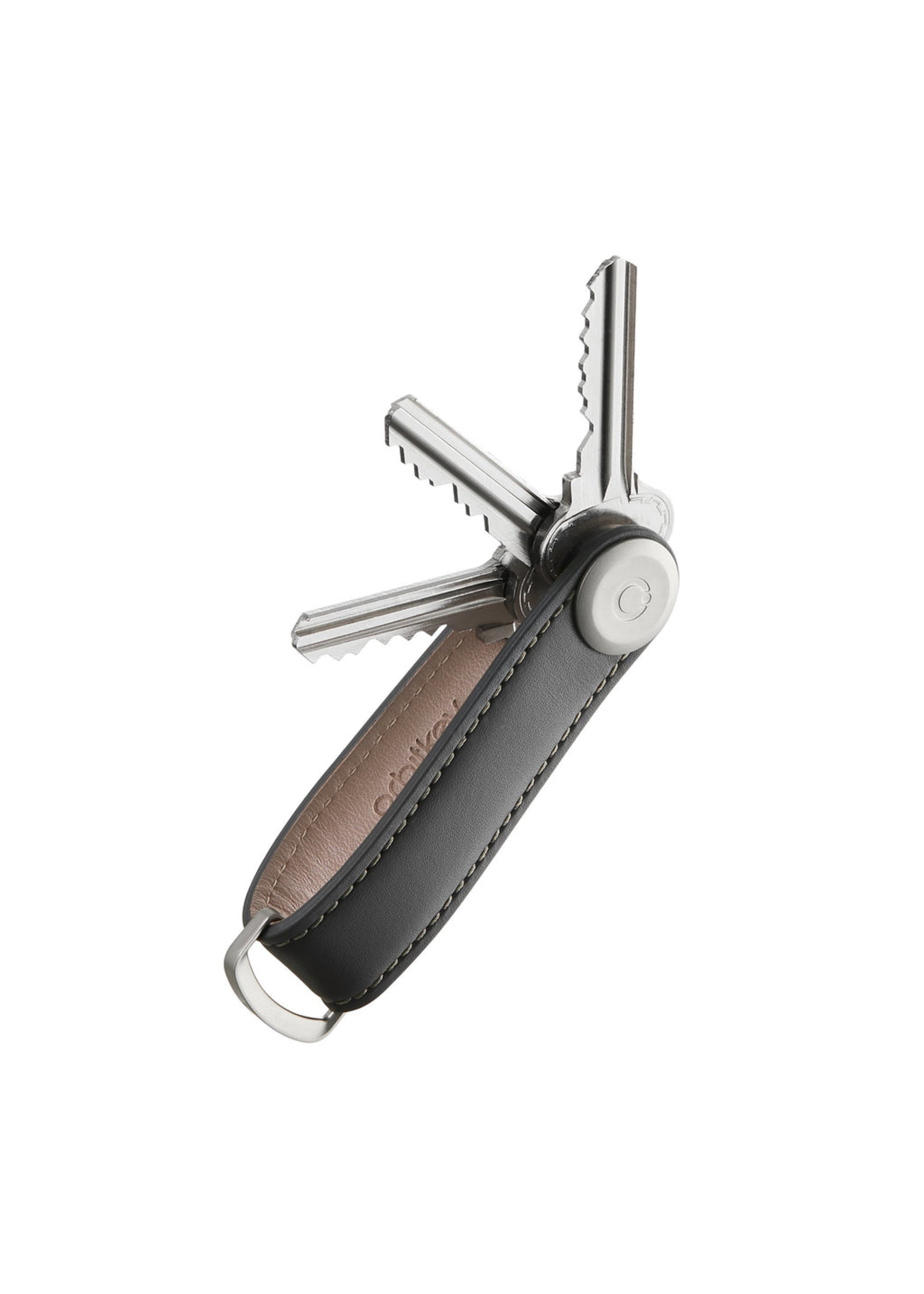 Orbitkey Key Organiser Leather Charcoal and Grey