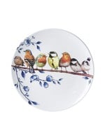 Heinen Delfts Blauw Bord Bosvogels