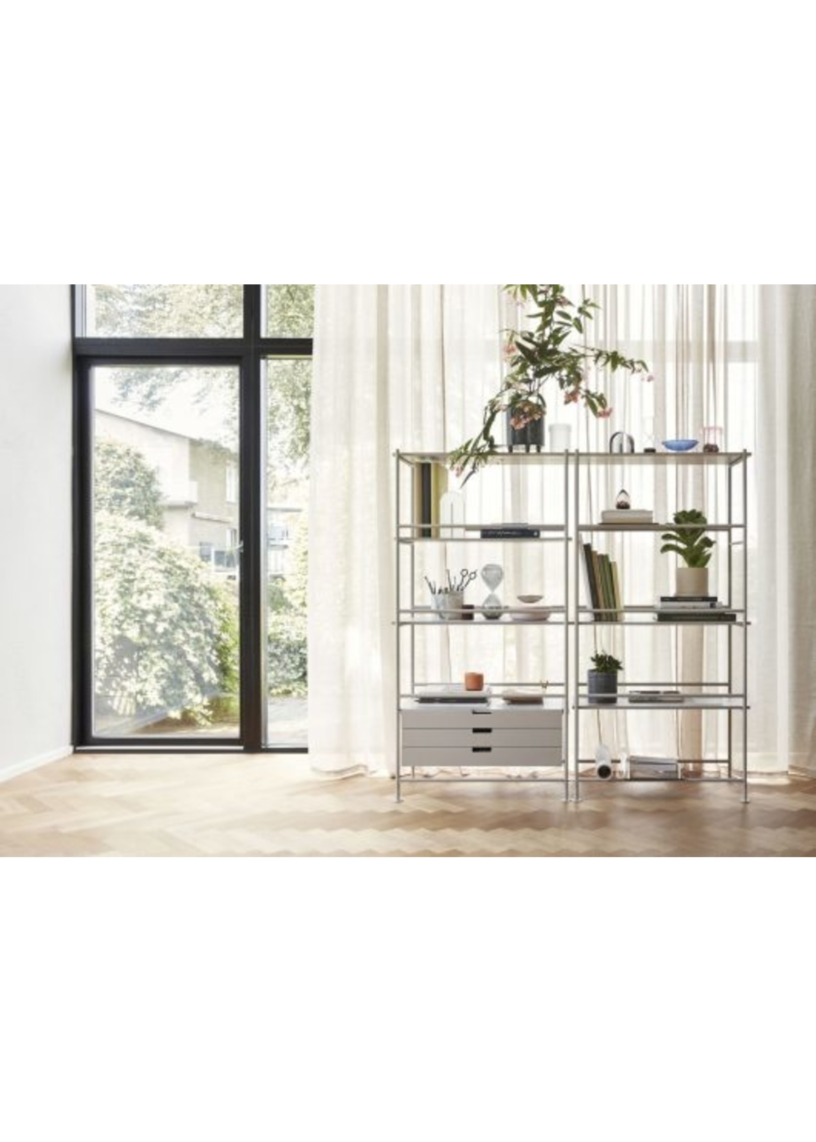 Hübsch Interior Kumo Shelf Unit lichtgrijs