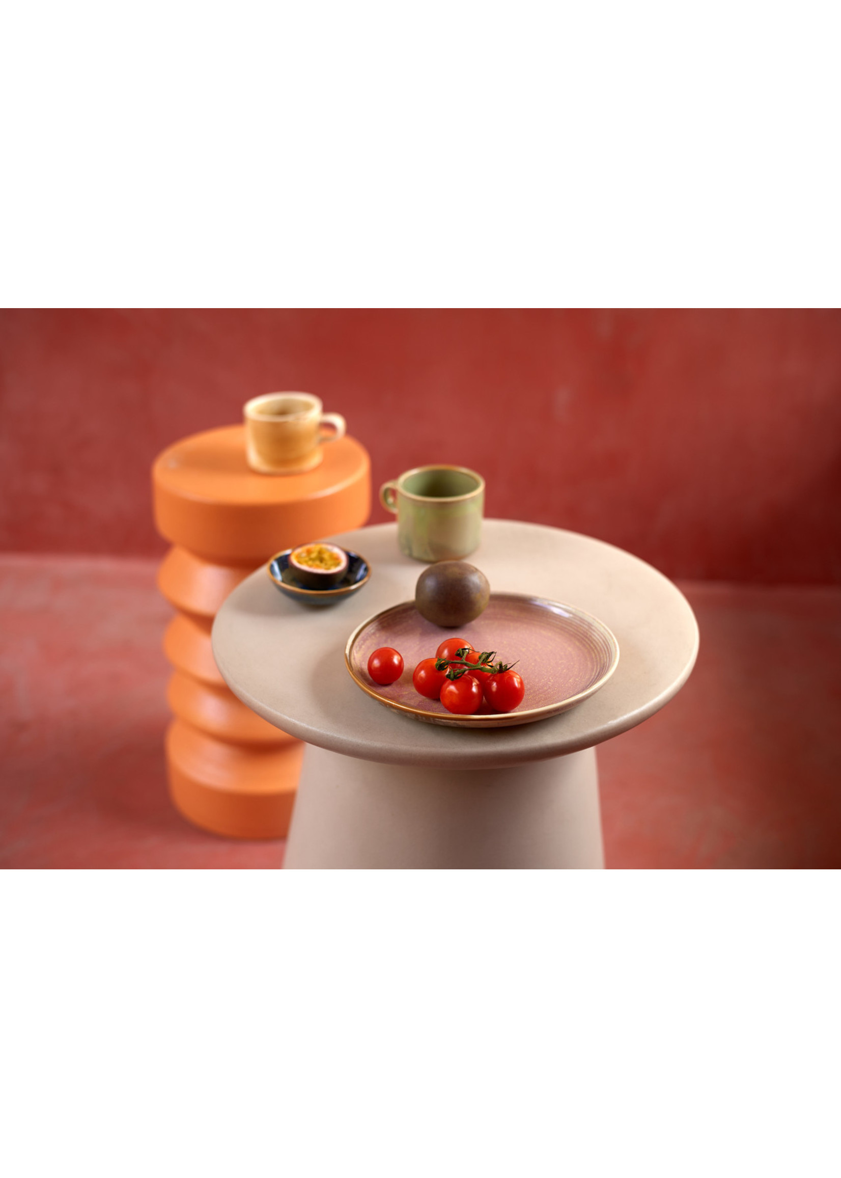 HKliving Chef ceramics: side plate, rustic pink