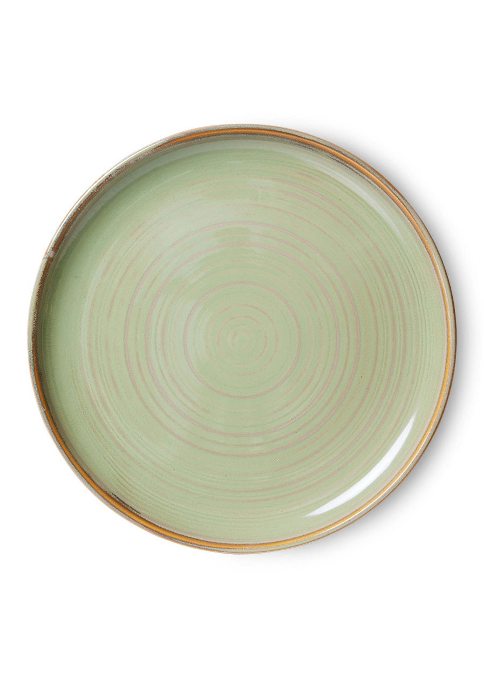 HKliving Chef ceramics: dinner plate, moss green