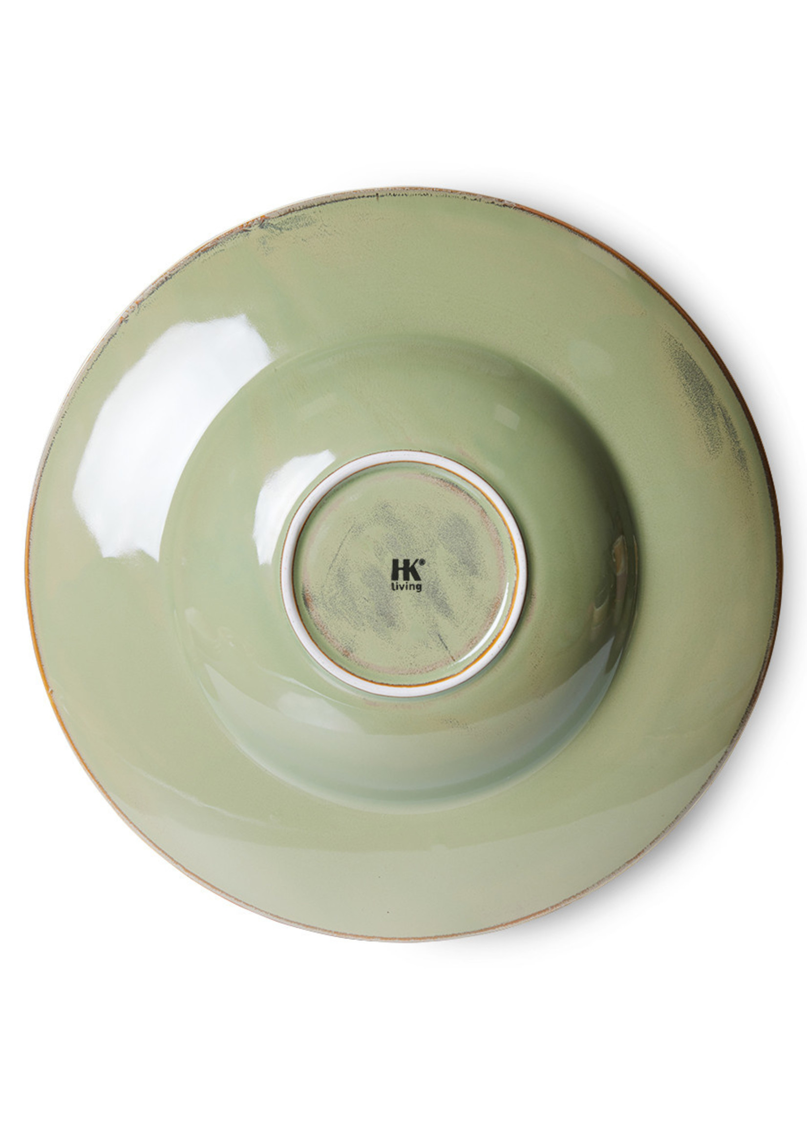 HKliving Chef ceramics: pasta plate, moss green