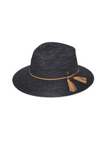 House of Ord - Cape Town Caroline Fedora Mixed Black zonnehoed