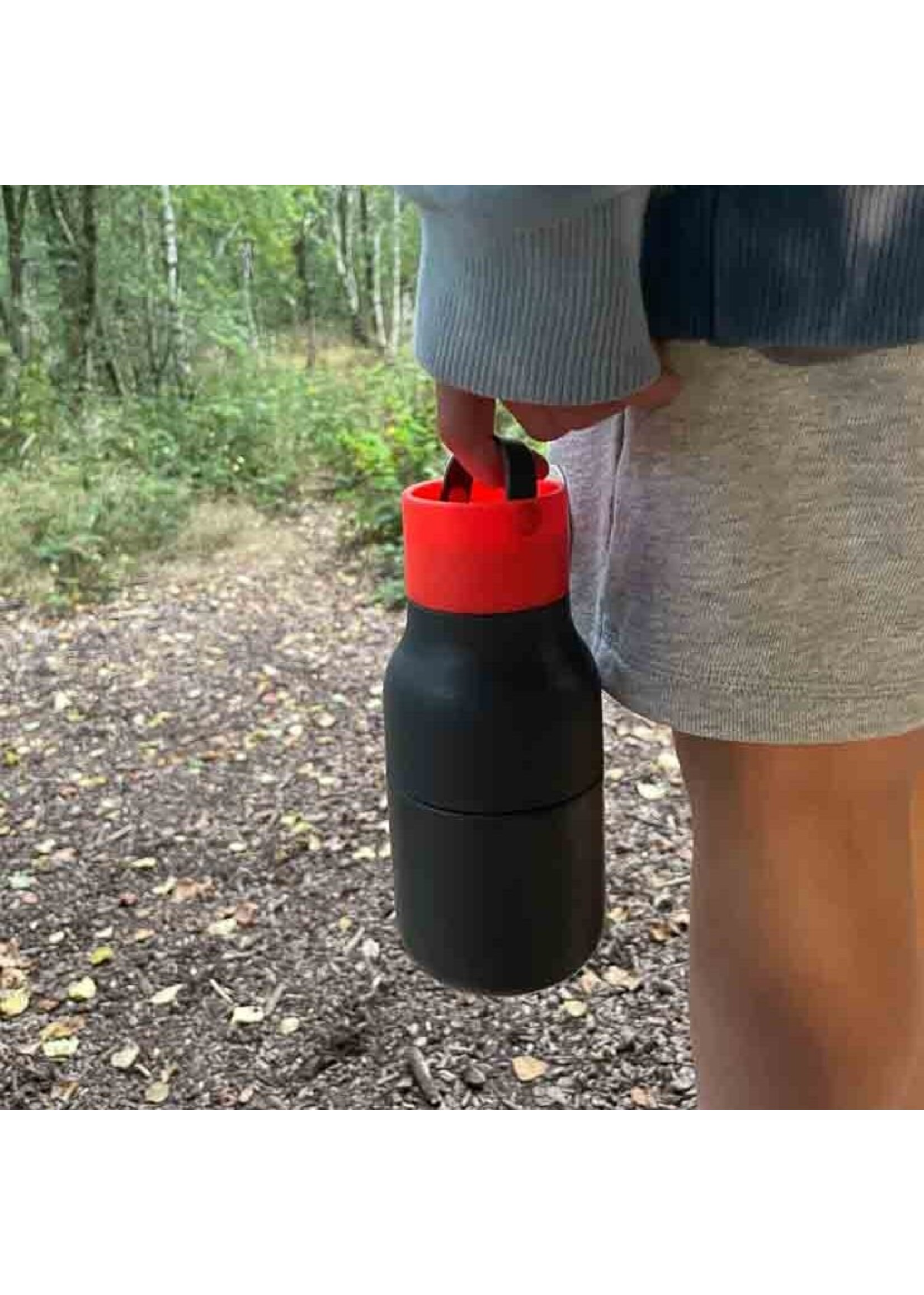 LUND London Active Water Bottles 250ml - Grey & Coral