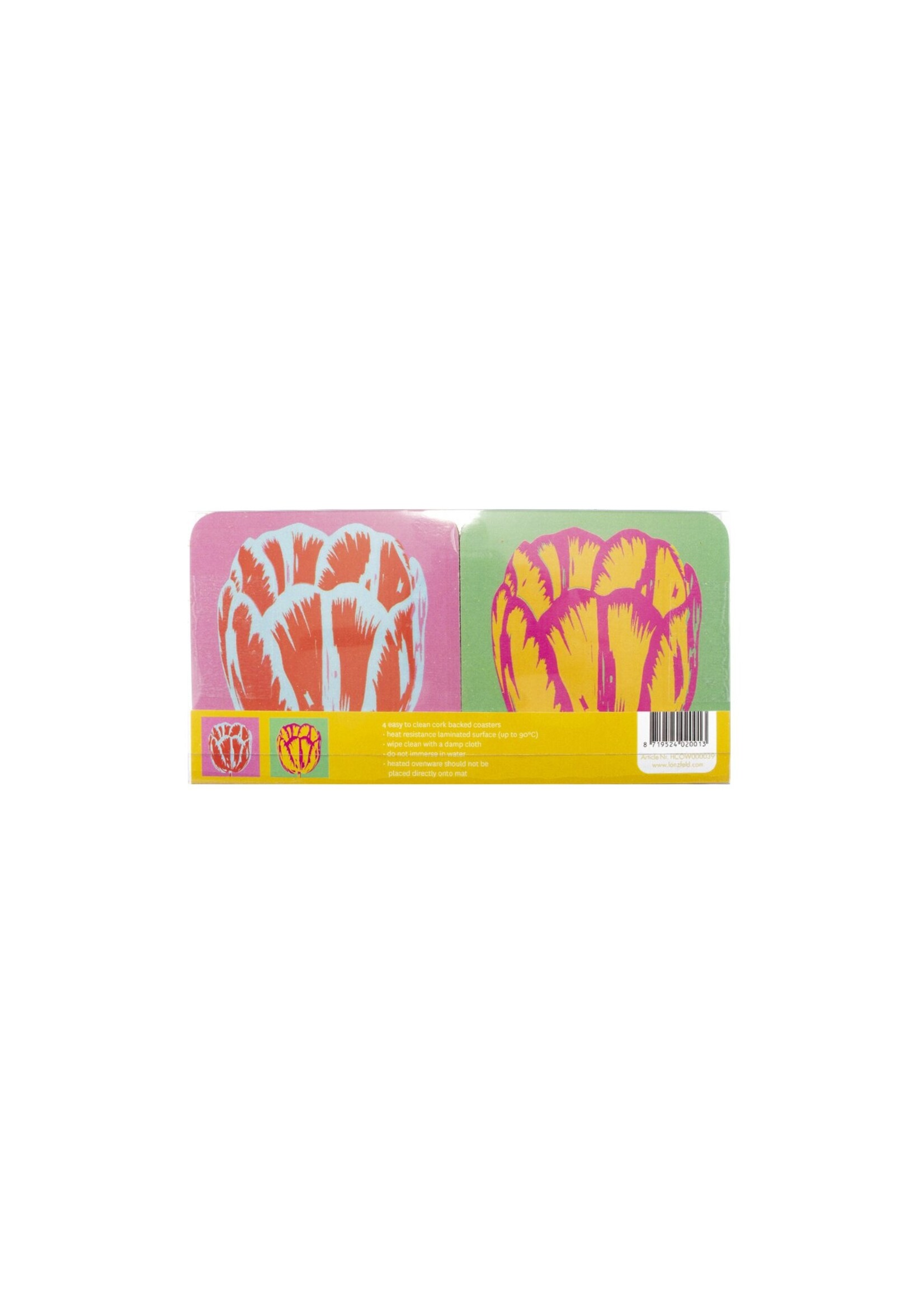 Lanzfeld B.V. Coasters , Set van 4, Tulip Pop Line