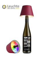 Sompex TOP 2.0 RGBW flesverlichting oplaadbaar - Bordeaux