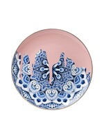 Heinen Delfts Blauw Wandbord Mandala Pink