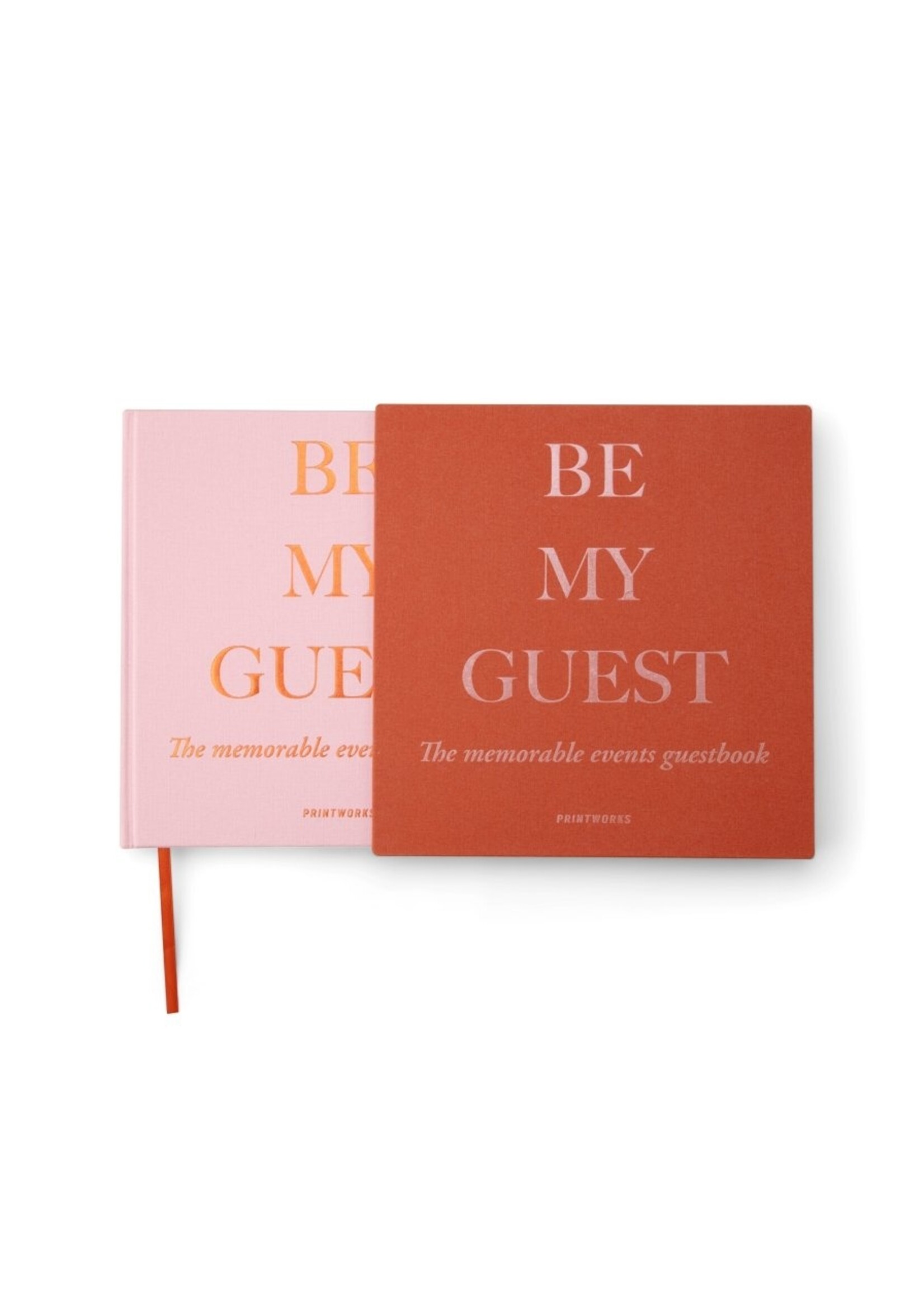 Bodini Printworks Guest Book - Rust/Pink