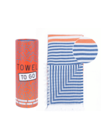 Towel to Go BALI strand- en zwembadhanddoek | Turkse hamamdoek | Koninklijk - Oranje, met gerecyclede geschenkdoos