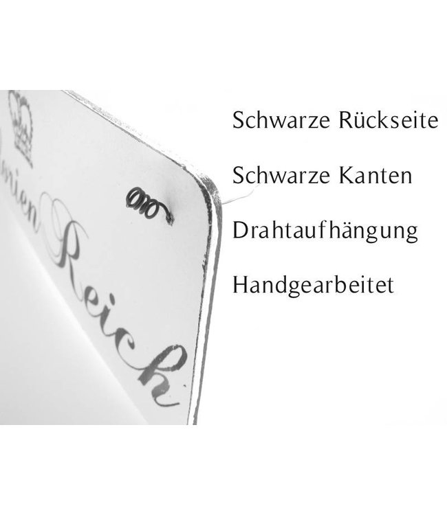 Interluxe - Shabby Vintage Dekoschild "Glück beginnt mit einer feuchten Nase"