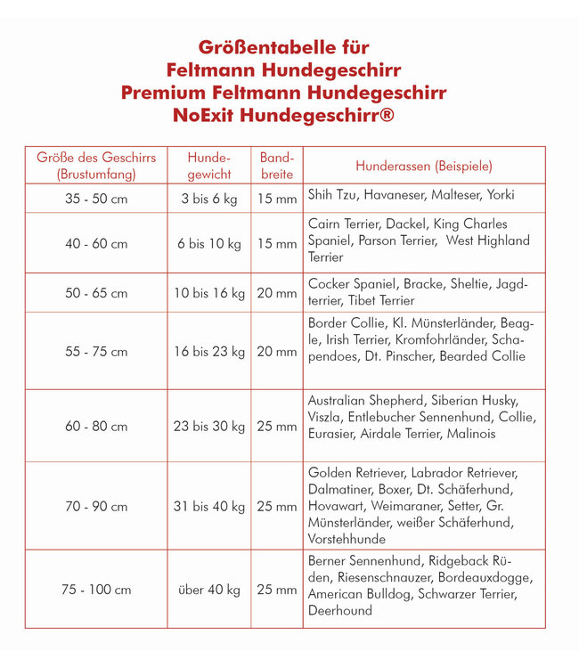 Feltmann - Hundegeschirr NoExit Sicherheitsgeschirr