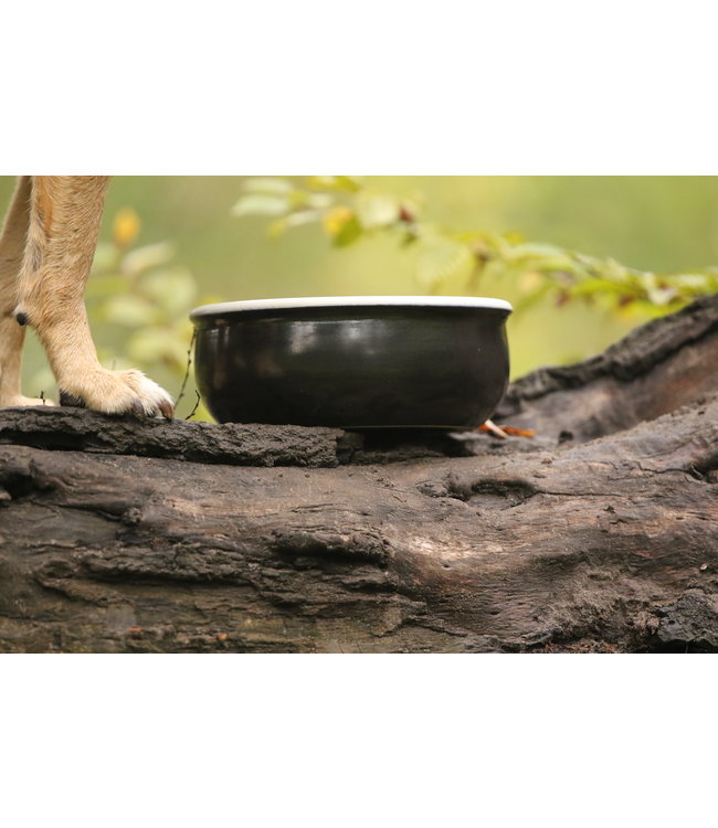 Flöckchens - Keramik Hundenapf Schwarz
