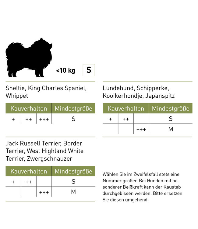 Olivenholz Kaustab XS - XL