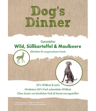 Dogs Dinner - Trockenfutter Wild, Süßkartoffel & Maulbeere