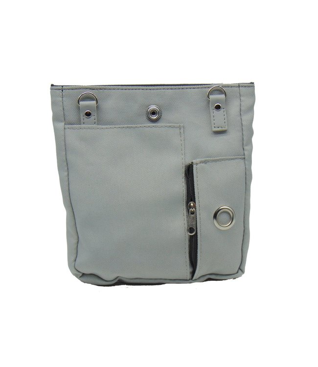 Schmuddelschnute - Futterbeutel "Leckerlibüdel" grau