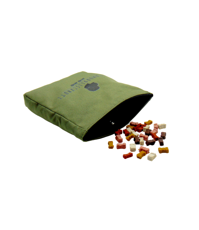 Schmuddelschnute - Futterbeutel "Leckerlibüdel" olive