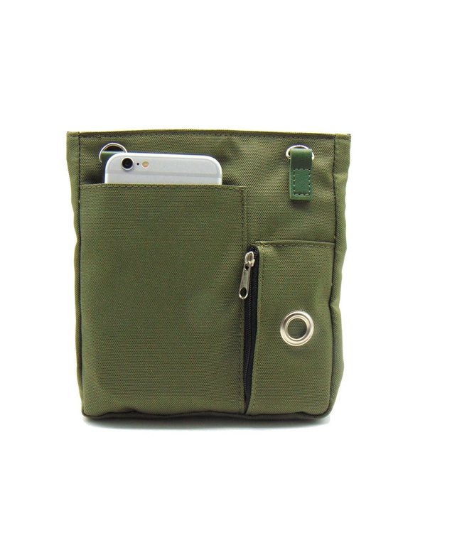 Schmuddelschnute - Futterbeutel "Leckerlibüdel" olive