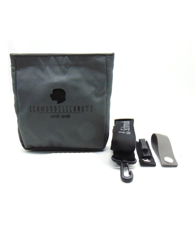 Schmuddelschnute - Futterbeutel "Leckerlibüdel" anthrazit