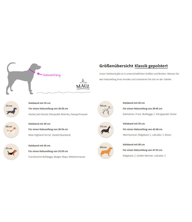 Maul Ledermanufaktur - Hundehalsband Melanie