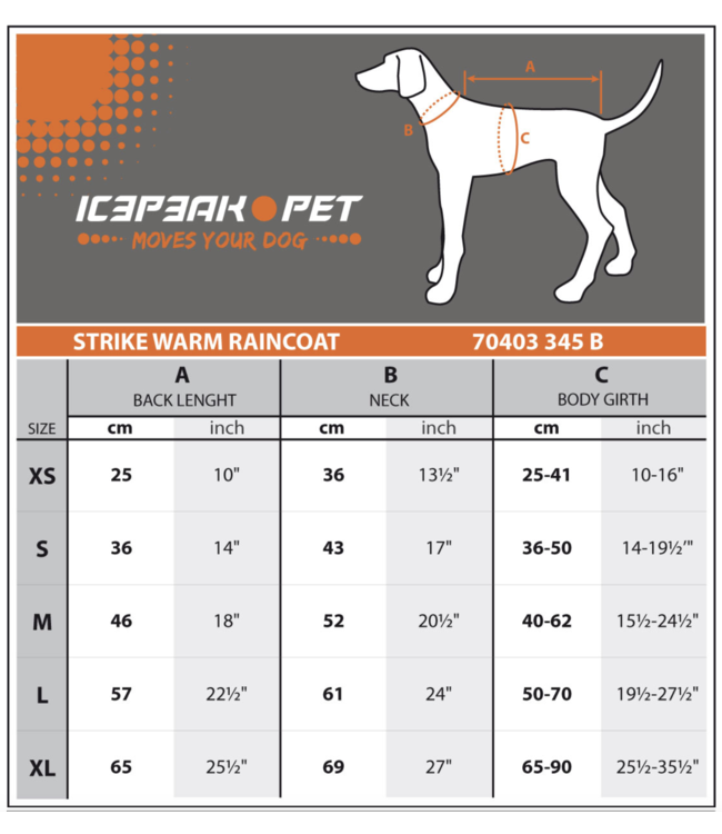 Icepeak Pet -  Hunderegenmantel Strike