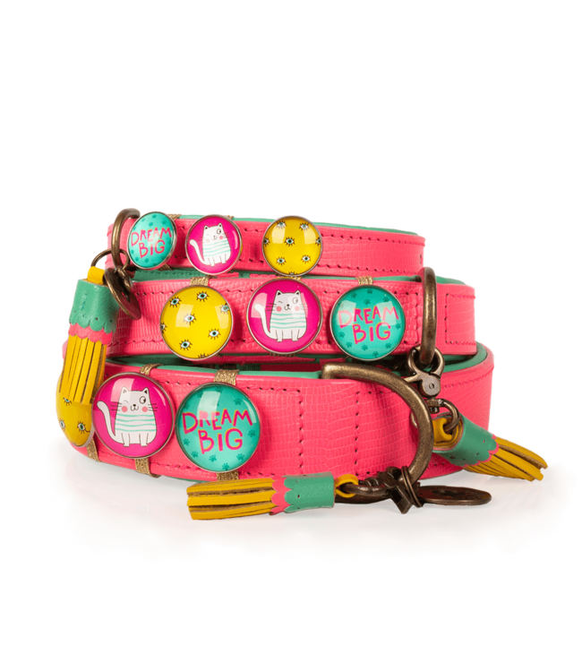 Dog with a Mission - Hippie Hundehalsband Miami Spice rosa