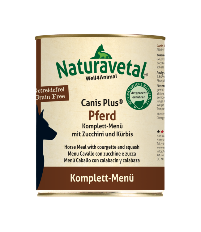 Naturavetal - Canis Plus Pferd Komplett-Menü