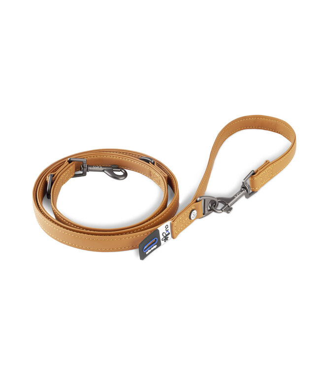 Curli - Hundeleine APPLE LEATHER - verstellbare Leine