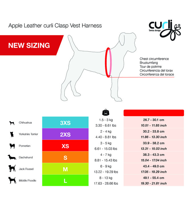 Curli - Hundegeschirr APPLE LEATHER  - Black