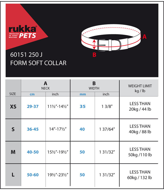 Rukka Pets - Hundehalsband Form Soft