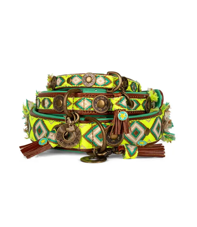 Dog with a Mission - Hippie Hundehalsband L / 4cm