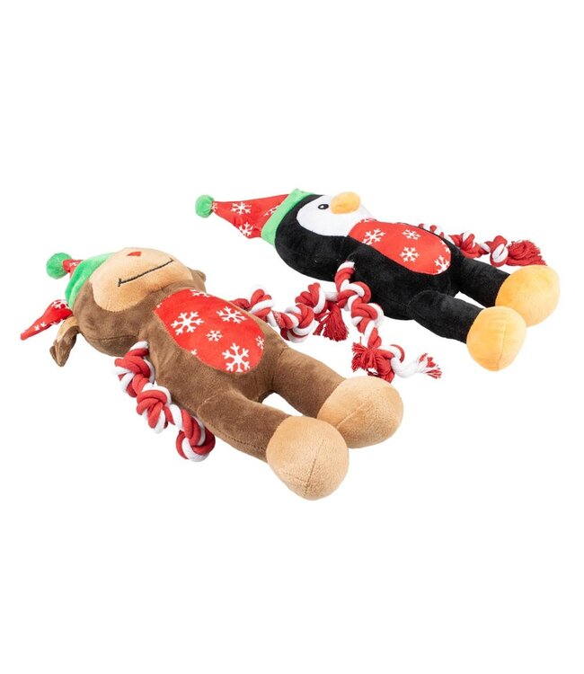 Hundespielzeug XMas Plüsch Pinguin und Rentier